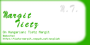 margit tietz business card